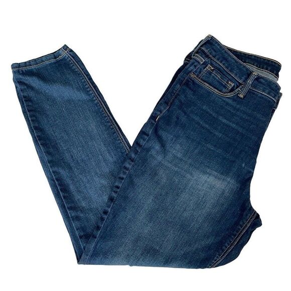 Womens Old Navy Rockstar Jeans Super Skinny High Rise Sz 14 Dark Wash Slim Pocke - Picture 6 of 9